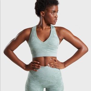 Gymshark camo seamless sports bra green